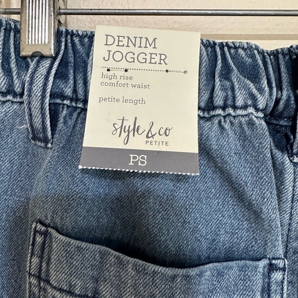 Women’s style&co. Petite. Denim jogger size PS. NWT. - Picture 7 of 11